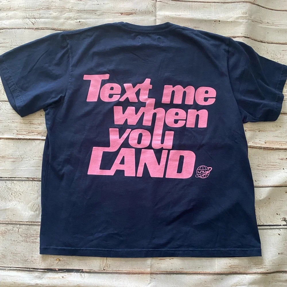 Text Me When You Land Essential Tee - Picture 1 of 3